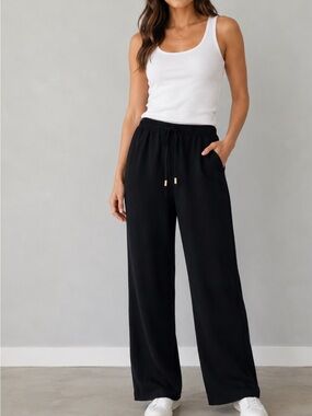 NWT wide black pants size L